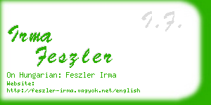 irma feszler business card
